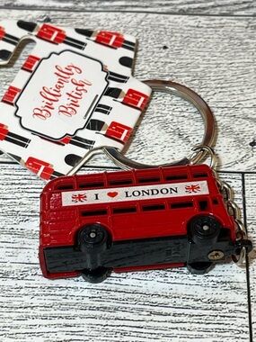 Brilliantly British Red Double Decker I Love London Bus Keychain